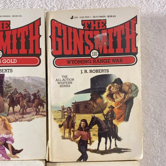 Vintage The Gunsmith All  Action Western Romance Novel x4 - Picture 3 of 14